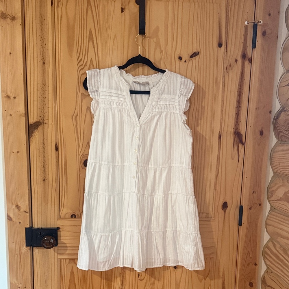 LOFT Cream Sleeveless Mini Dress